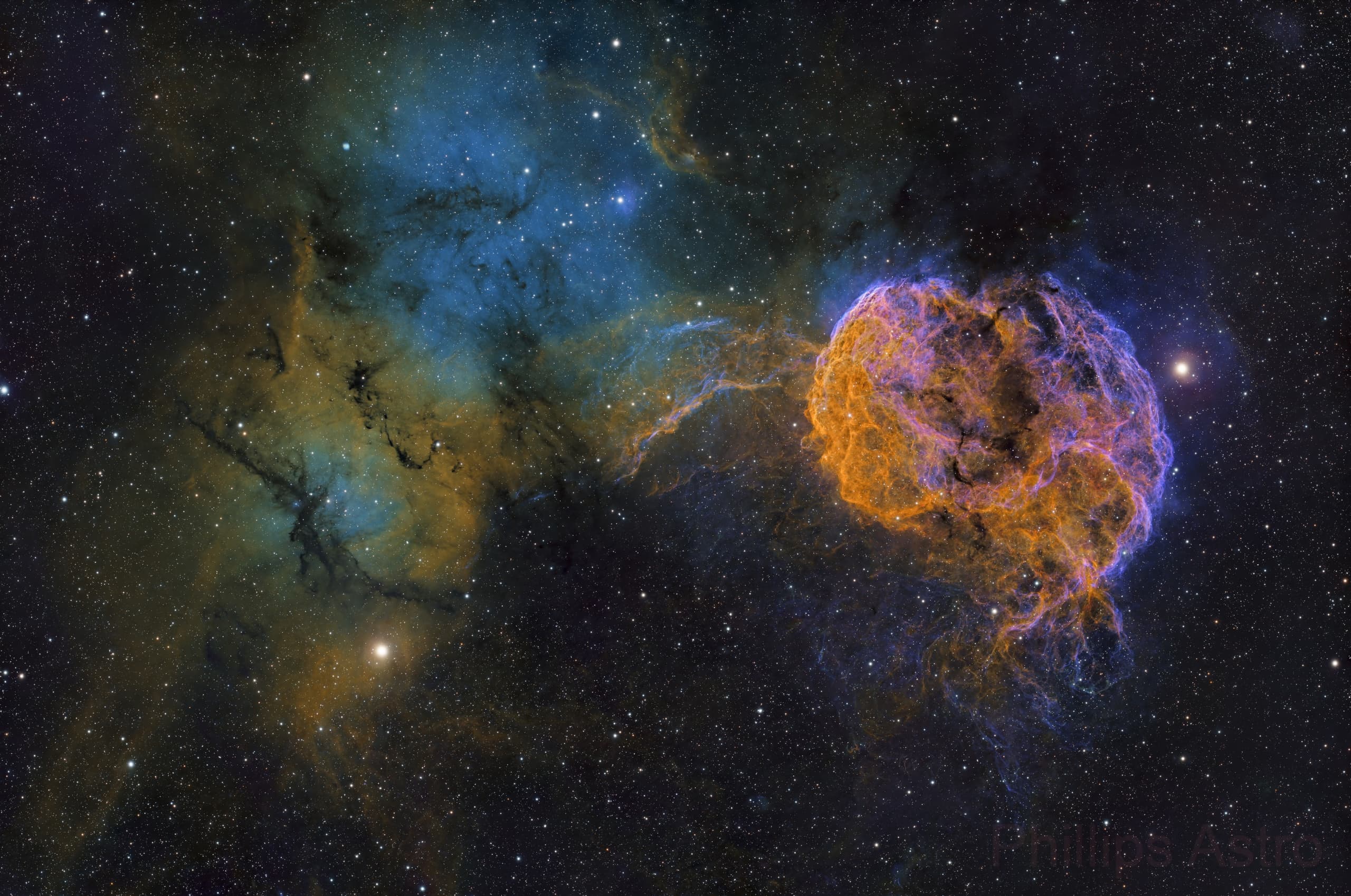 IC 443 - Jellyfish Nebula (SHO)