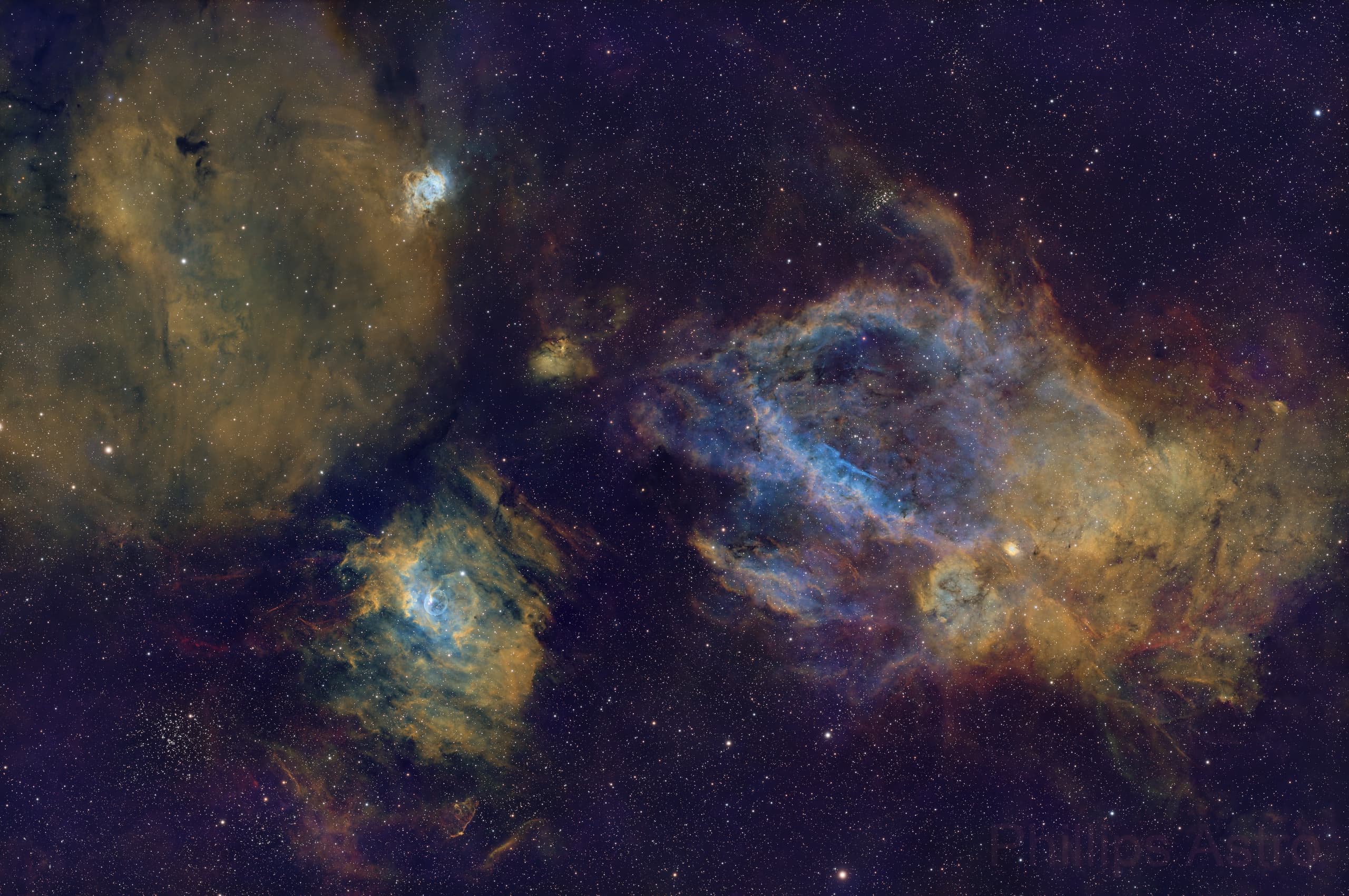 SH2 157 - Lobster Claw Nebula (SHO)